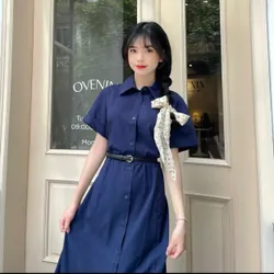 Đầm sơmi cổ đức 556866