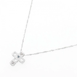 K18WG Đan Chéo × Trái Tim Dây Chuyền Kim Cương 0.03CT - Hàng hiệu Chính hãng 860835