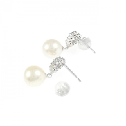 K18WG Bông tai ngọc trai Akoya hình trái tim 7.3mm - Hàng hiệu Chính hãng 866041