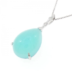 K18WG Đá ngọc bích Dây chuyền - Hàng hiệu Authentic 857427