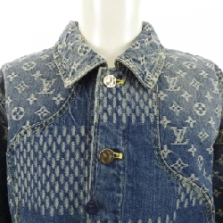 Áo khoác denim LOUIS VUITTON Giant Damier Wave Monogram NIGO HJA10WUZC - Hàng hiệu Chính hãng 895037