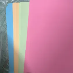 Xấp giấy A4 4 màu + tặng 5 keo nến dùng để viết thiệp, làm hoa giấy, làm đồ handmade