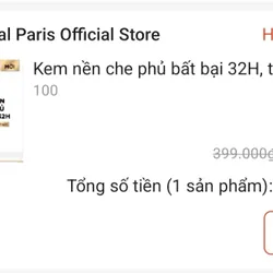 0Kem nền che phủ bất bại 32H,  L’Oréal Paris Infaillible 32H Foundation Vitamin 697850