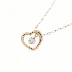 K18PG Dây chuyền trái tim kim cương 0.08CT - Hàng hiệu Authentic 862406