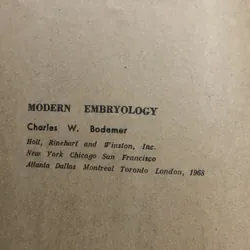 Phôi sinh học hiện đại, CHARLES W. BODEMER 709172