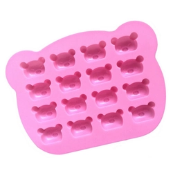 Khuôn silicon làm rau câu, kẹo dẻo, socola 16 gấu con - Mã số 1226 338671
