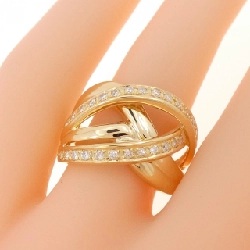 Nhẫn kim cương K18YG 0.38CT 670931