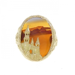 K18YG Nhẫn Agate - Hàng hiệu Chính hãng 851292