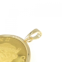 K18YG(枠) Đồng xu Mặt dây chuyền - Hàng hiệu Chính hãng 864233