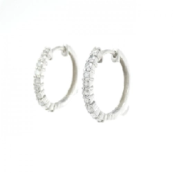 PT900 Bông tai kim cương hình vòng 0.40CT - Hàng hiệu Chính hãng