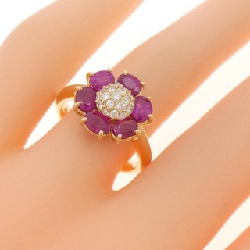 Nhẫn Ruby Hoa K18YG 2.10CT - Hàng hiệu Chính hãng 852565