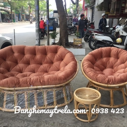 Ghế mây papasan đôi nằm thư giãn 521542