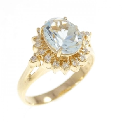 Nhẫn Aquamarine K18YG 0.96CT - Hàng hiệu Chính hãng