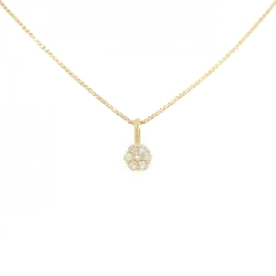 Dây chuyền kim cương hoa K18YG/750YG 0.14CT - Hàng hiệu Authentic