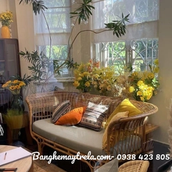 Băng ghế sofa dài mây tự nhiên 493352
