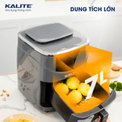 Nồi chiên hơi nước KALITE STEAM 7 chiên hấp 2 trong 1, dung tích 7 lít 585120