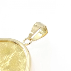 K18YG(枠) Đồng xu Mặt dây chuyền - Hàng hiệu Authentic 870142