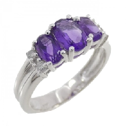 Nhẫn Amethyst K14WG