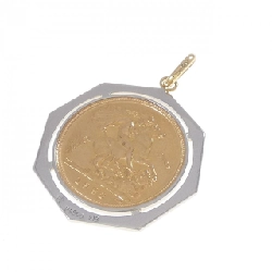 K18YG/PT900(枠) Mặt dây chuyền đồng xu - Hàng hiệu Authentic 866123