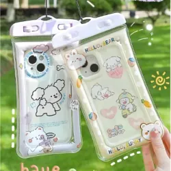 Túi Đựng ĐiệnThoại CHỐNG NƯỚC Viền Phao Hoạt Hình Kèm Dây Đeo 1013698