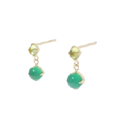 K18YG Đá Chalcedony Bông Tai - Hàng hiệu Chính hãng 870536