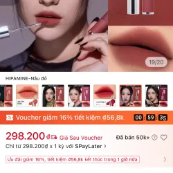 Son kem môi 3CE Hazy Lip Clay Nâu đỏ chính hãng 799679