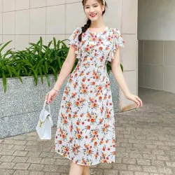 Đầm dạo phố K & K, size L, hoa nhí xinh xắn 756337