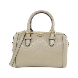 【Sản phẩm mới】Tory Burch T Monogram Da Petit Barrel Bag 158528 Túi Boston