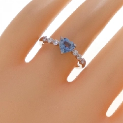 Nhẫn Aquamarine PT900 hình trái tim 0.52CT - Hàng hiệu Chính hãng 846725