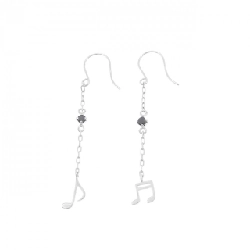 K14WG Âm nhạc Hình vuông Bông tai - Hàng hiệu Chính hãng 868336