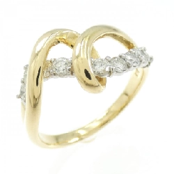 Nhẫn kim cương K18YG/PT900 0.5CT