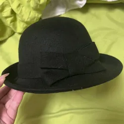 Mũ xô  màu đen kiểu Pháp thanh lịch mũ xô thời trang, mũ fedora kiểu Anh cổ điển. 740141