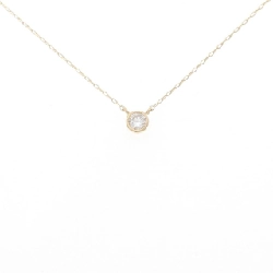 K18YG Solitaire Dây chuyền kim cương 0.10CT - Hàng hiệu Chính hãng