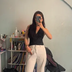 Quần ống rộng cao cạp dễ thương phối nhiều áo thời trang 1007150