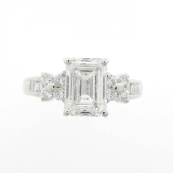 Nhẫn kim cương PT900 1.500CT F SI2 cắt hình Emerald - Hàng hiệu Authentic 874091