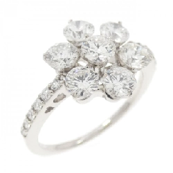 Nhẫn kim cương hoa K18WG 1.31CT