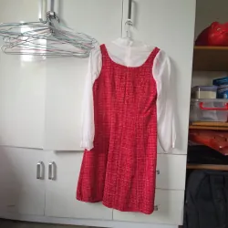 Váy dạ khóa kéo cổ nơ điệu 1006207