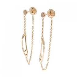 Khuyên tai mini punk Chaine d'Ancre của Hermès - Hàng hiệu Authentic 843493