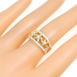 Nhẫn kim cương hoa K18YG 0.45CT 666819