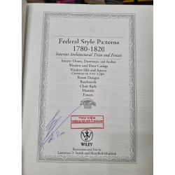 Federal Style Patterns 1780-1820 : Illustrations and Text by MaryBeth Mudrick & Lawrence D. Smith 448851
