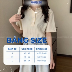 Áo Polo nữ Normalist co giãn bền form, chất coton mềm mại thoáng da 315937