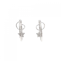 K18WG Bông tai kim cương sao 0.10CT - Hàng hiệu Chính hãng