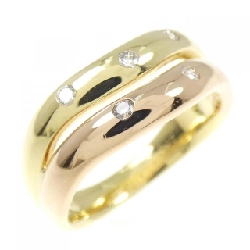 Nhẫn kim cương K18YG/K18PG 0.07CT - Hàng hiệu Chính hãng