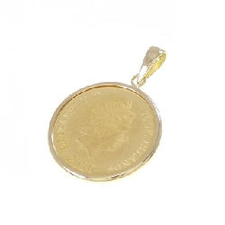 K18YG(枠) Đồng xu mặt dây chuyền - Hàng hiệu Authentic 864467