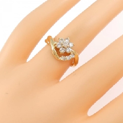 Nhẫn kim cương hoa K18YG 0.50CT 668797