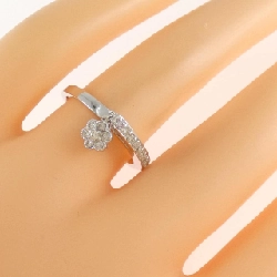 Nhẫn kim cương hoa K18WG 0.25CT 668446