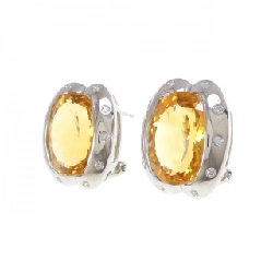 K18WG Bông tai Citrine - Hàng hiệu Chính hãng 870670