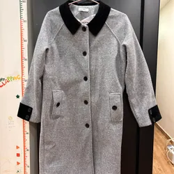 Áo dạ dáng dài màu xám  697143