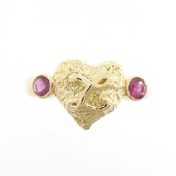 Nhẫn ruby chữ L 750YG - Hàng hiệu Authentic 853878