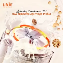 Máy làm sữa hạt UNIE VX dung tích 1.75L, 14 chức năng nấu, chống trào tối đa 706313